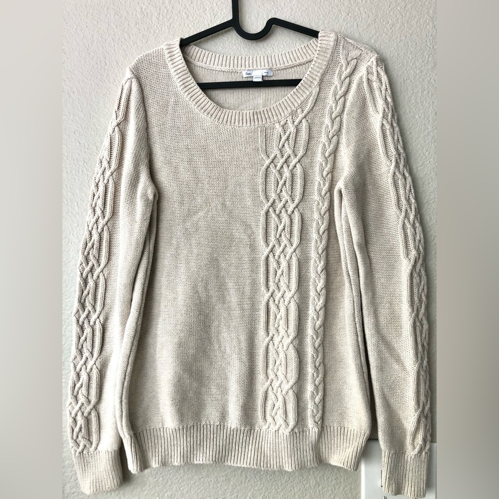 GAP Cream Cable Knit Sweater
